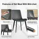 Modern Expandable Dining Table With Retractable Leaf With Chairs