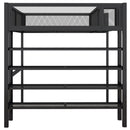 Loft Bed With 4 Tier Shelves And Storage