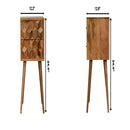 Mini Cube Carved 2 Drawer Nightstand