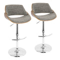 Fabrizzi - Mid Century Modern Adjustable Barstool With Swivel (Set of 2)