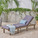 Ariana - Wood Chaise Lounge With Cushion