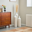 Floor Metal Vase Modern Style Decoration Home Metal Vase 3 Piece Set Gorgeous Home Decoration Large Glazed Metal Vase - Gold / White