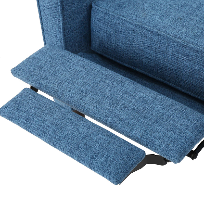 Mid-Century Modern Recliner With Button Tufted Waffle Stitch
