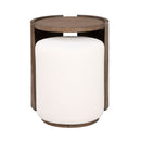 Lyra - End Table - Dark Brown / White
