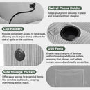 Corduroy Sleeper Sofa Loveseat Sofa With Full Size Mattress, 2 USB Ports, 2 Cup Holders, 2 Side Pockets And Phone Holder