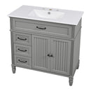Bathroom Vanity With Sink, Freestanding Cabinet & Drawers