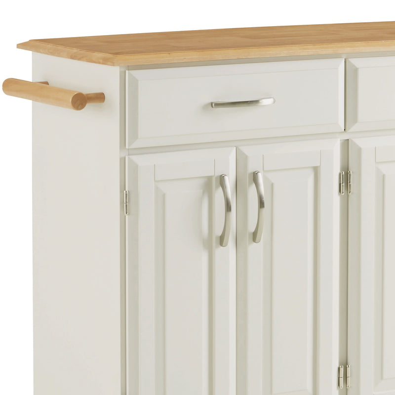 Blanche - Kitchen Cart - White - Wood - 36"