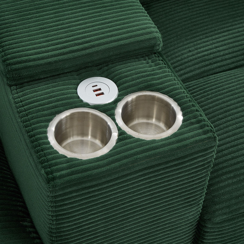 Modern U-Shaped Sectional Sofa With Storage Ottomans