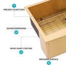 Farmhouse Kitchen Sink, Stainless Steel, Apron Front