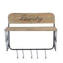 Laundry Rack With Accordion Design - Brown / Black - Black Brown