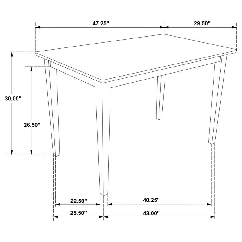 Gomez - 5 Piece Rectangular Dining Table Set - Cappuccino