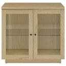 Tilbury - 2-Door Glass Front Accent Display Cabinet - Light Oak