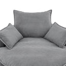 360° Swivel Accent Barrel Chair With Dual Layer Cushion And 3 Removable Pillows