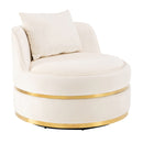 360 Degree Swivel Over Sized Upholstered Barrel Chair