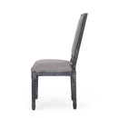 French Country Style Dining Chair With Upholstered Seating And Fluted Legs