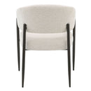 Jirina - Chenille Arm Chair With Metal Legs (Set of 2) - Beige & Black