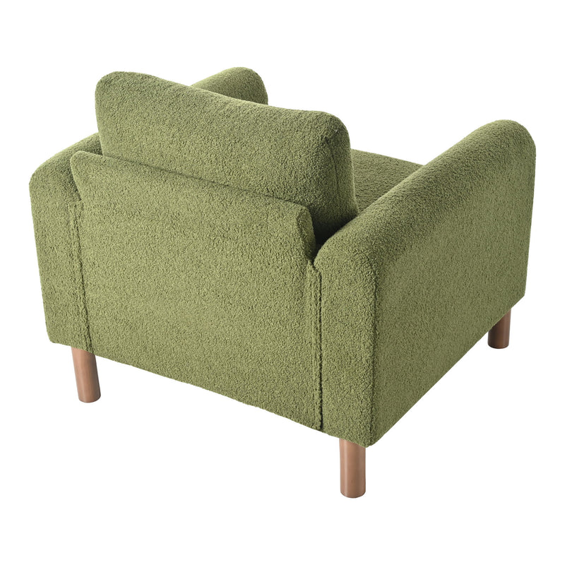 Oversized Accent Chair With Curved Armrests