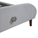 Upholstered Platform Bed With Sheep Shaped Headboard