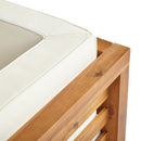 Outdoor Acacia Wood Patio Chair With Fabric Cushion