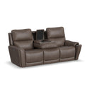 Carter - Power Reclining Sofa With Console & Power Headrests & Lumbar - Cappuccino