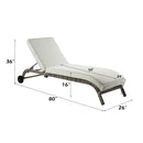 Salena - Patio Lounge Chair - Beige Fabric & Gray Finish - 13" - Atlantic Fine Furniture Inc