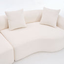 4 Seater Sofa With Chenille Fabric, 30D, 60 Hardness Full Sponge, 4 Pillow For Living Room, Home Furniture Sleeper Sectional Sofa For Apartment