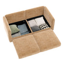 Stylish Chenille Sofa With Storage Seat And Cylindrical Backrest