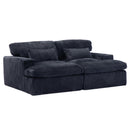 Double Chaise Lounge Chair, Oversized Upholstered Sleeper Cloud Couch