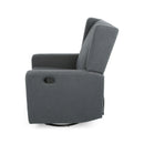 Landau Contemporary Fabric Upholstered Swivel Recliner