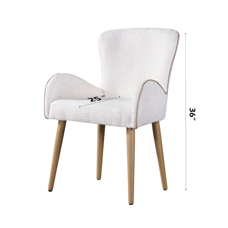 Qwin - Boucle Side Chair (Set of 2) - Beige