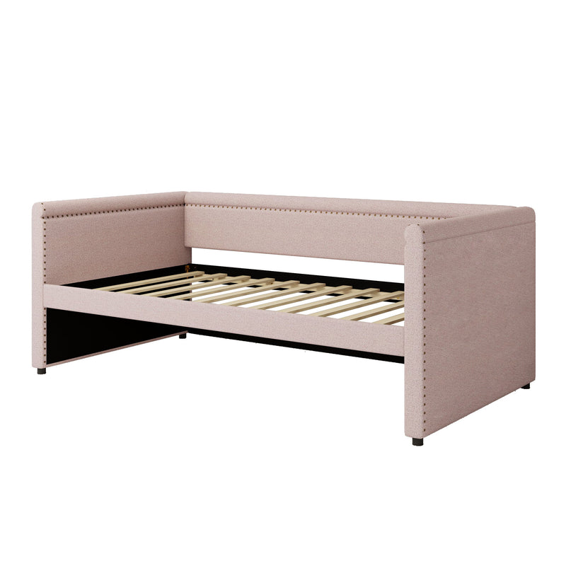 Modern Style Upholstered Daybed With Trundle For Guest Room, Small Bedroom