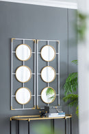 3 Mirror Piece Wall Mirror InRectangular Frame, Home Wall Decor For Bedroom Living Room