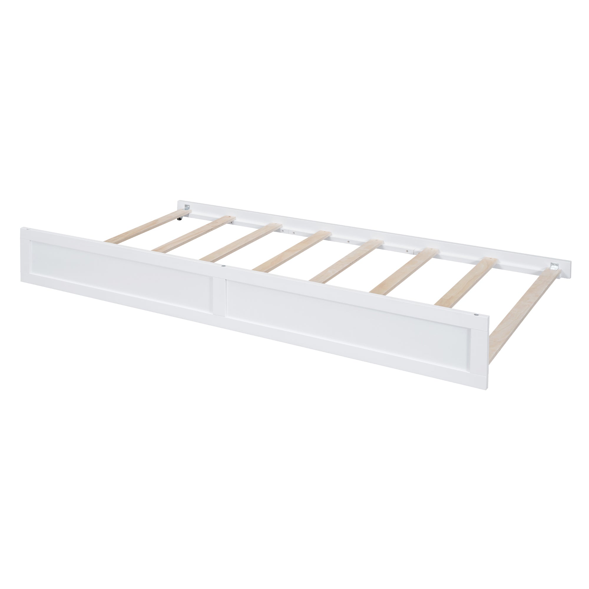 Full Size Elegant Bed Frame with Rattan Headboard and Sockets ,White - Atlantic Fine Furniture Melbourne FL