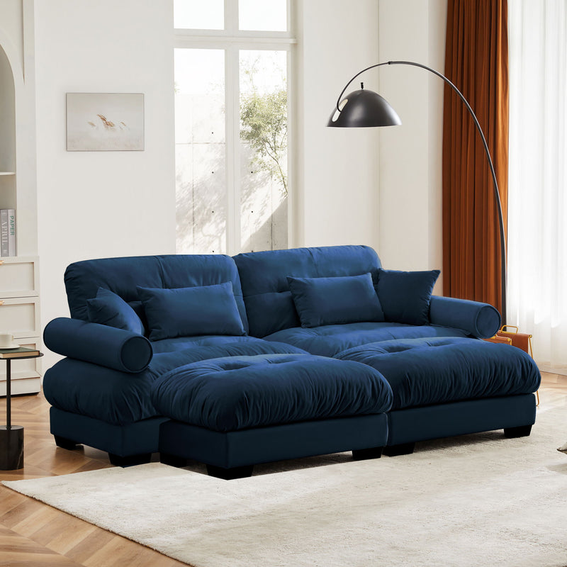 Super Comfort Oversized Modular Sectional Sofa With Movable Ottoman