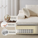 Oversized Chaise Lounge Chair Cozy Cloud Couch With 3 Throw Pillows And Wide Armrest