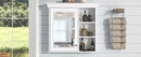 Bathroom Medicine Cabinet With Mirror, Wall Mounted Mirror Cabinet & Storage Organizer, Over The Toilet Storage White Storage Cabinet For Bathroom - White