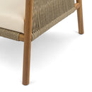 Modern Outdoor Woven Lounge Chair With Solid Frame And Cushions