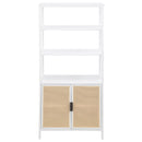 Amherst - 3-Shelf Radio Weave Cane Metal Accent Cabinet