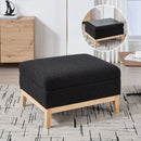 Upholstered Storage Ottoman With Reversible Lid Coffee Table, Foot Stool