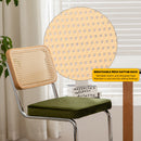 Rattan Side Accent Dining Chairs With Painted Legs (Set of 2)