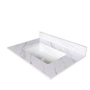 Bianco Carrara Venato Elegant Marble Vanity Top, Bathroom Vanity With Undermount Sink, Sintered Stone