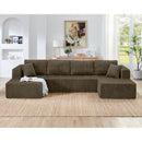 Modern Minimalist U - Shape Modular Sectional Sofa