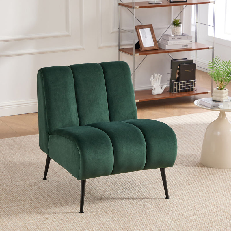 Upholstered Armless Chair For Living Room