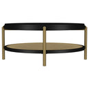 Arini - Round Coffee Table With Storage Shelf