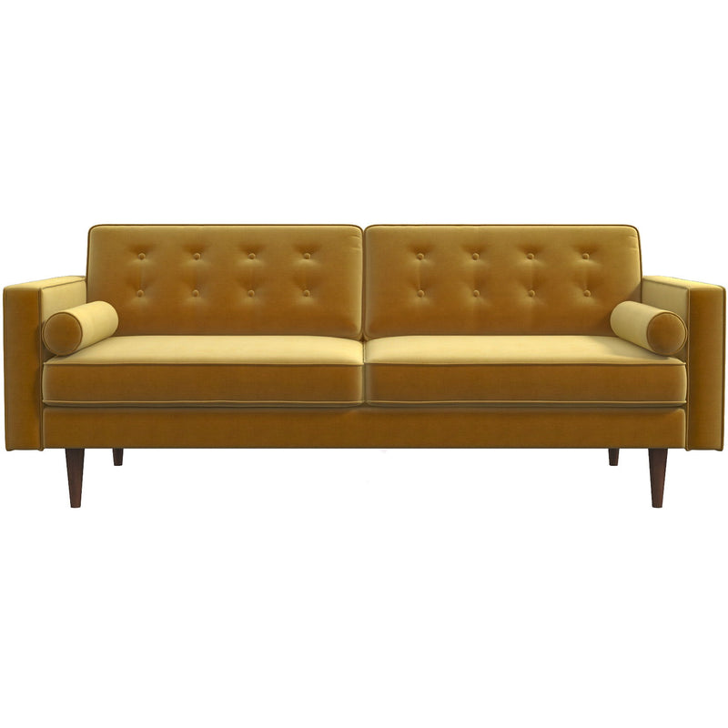 Casey - Velvet Loveseat - Yellow