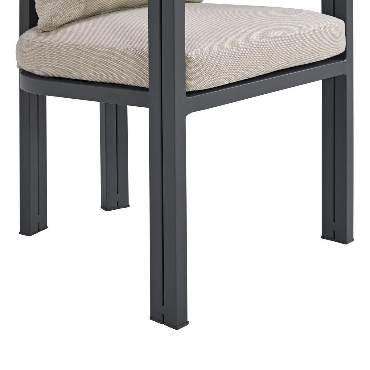 Playa Dining Chair (Set of 2) in Dark Gray / Beige by Elements International, view 11