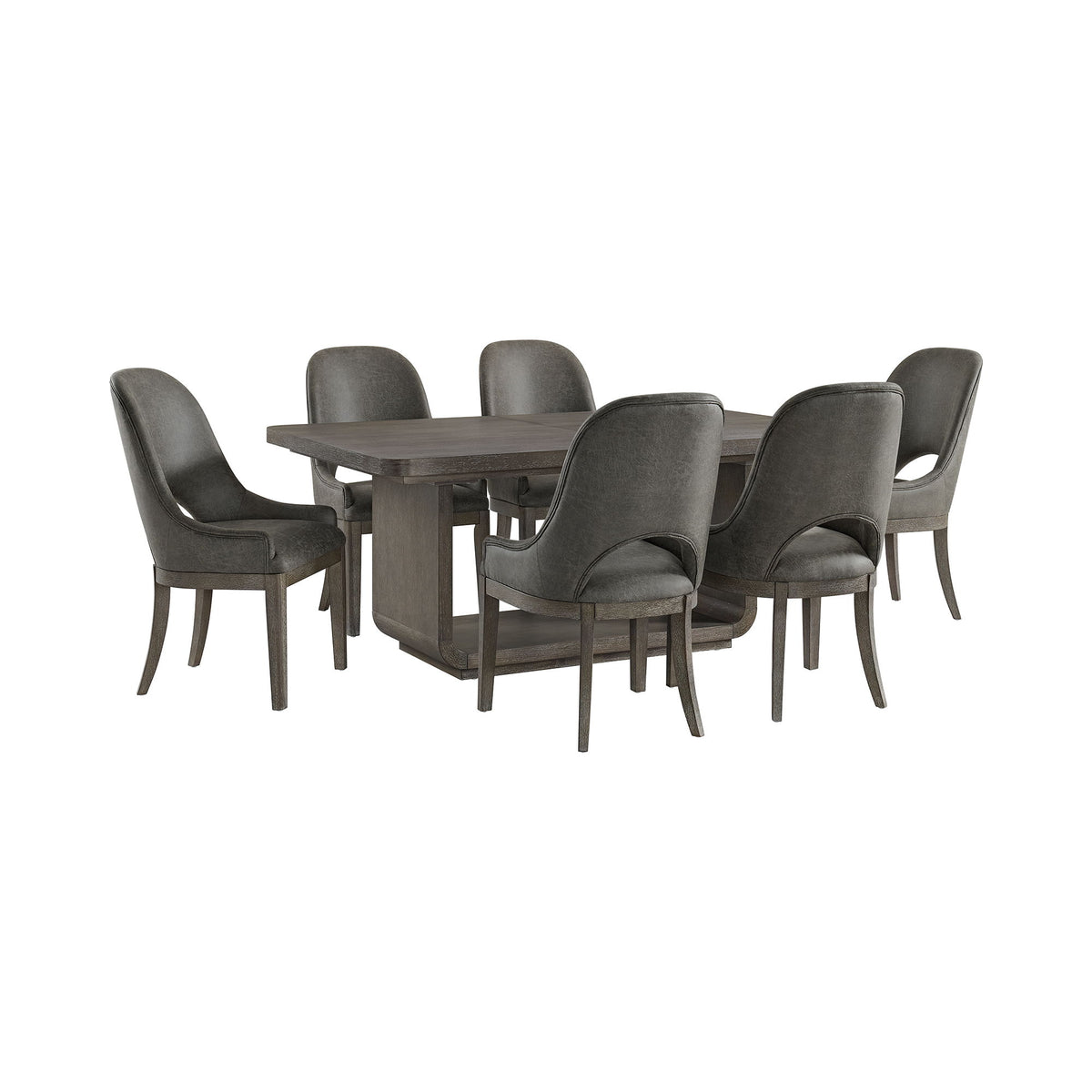 Hollywood Park Standard Height Dining Set in Dark Gray by Elements International, view 2