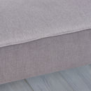 Contemporary Loveseat With Upholstered Fabric And Birch Wood Legs - Light Gray