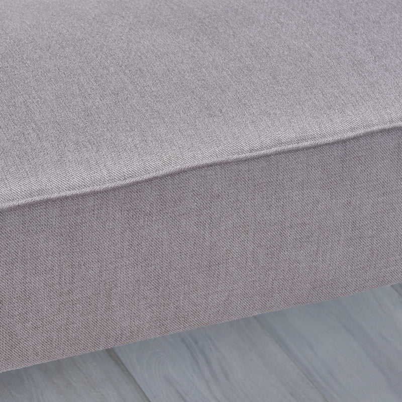 Contemporary Loveseat With Upholstered Fabric And Birch Wood Legs - Light Gray