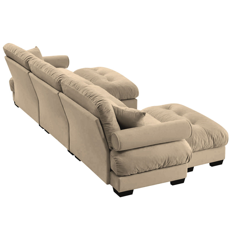 Super Comfort Oversized Modular Sectional Sofa With Movable Ottoman